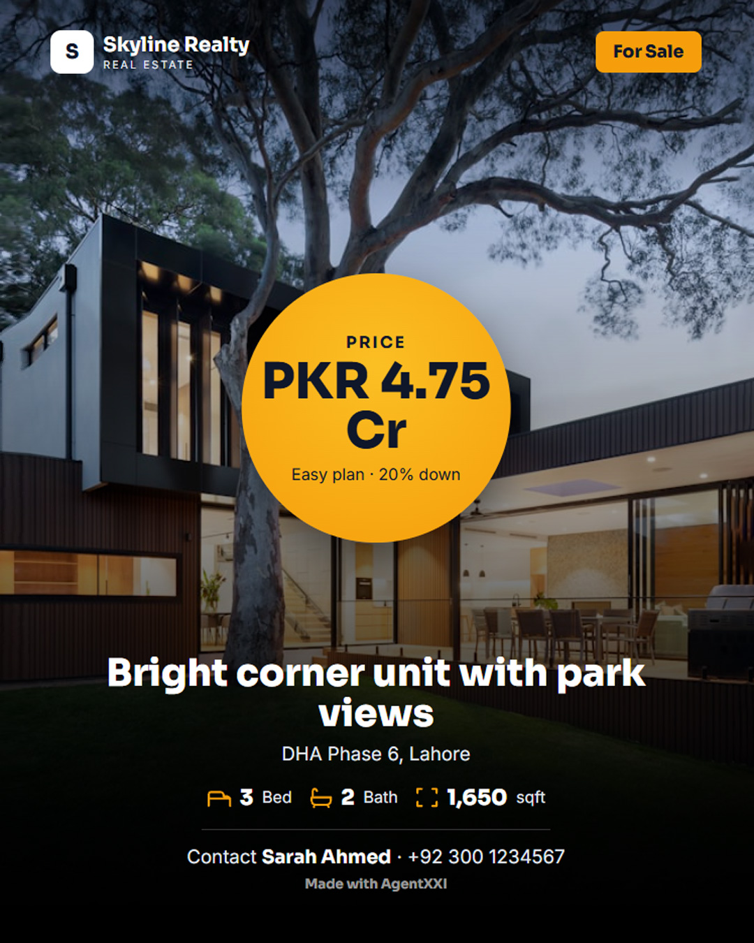 Portrait real estate social post template